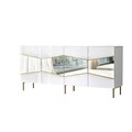 Consola, Neostill, Nice, 180x80x40 cm, PAL, Alb/Auriu