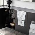 Consola, Neostill, Venice, 180x80x40 cm, PAL, Negru / Fume