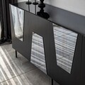Consola, Neostill, Venice, 180x80x40 cm, PAL, Negru / Fume