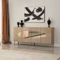 Consola, Neostill, Lago, 180x80x40 cm, MDF , Bronz / Aur
