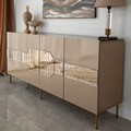 Consola, Neostill, Milan, 180x80x40 cm, MDF , Bronz / Aur