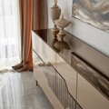 Consola, Neostill, Milan, 180x80x40 cm, MDF , Bronz / Aur
