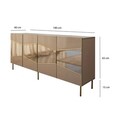 Consola, Neostill, Nice, 180x80x40 cm, MDF , Bronz / Aur