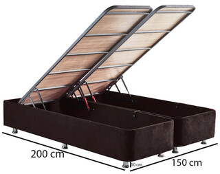 150x38x200 cm, Negru