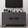 Comoda TV, Odessa, Ctn, 120x75x30 cm, PAL, Antracit