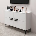 Comoda TV, Odessa, Ctn, 120x75x30 cm, PAL, Alb