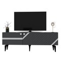 Comoda TV, Olivia, Iris, PAL , Antracit / Argintiu