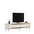 Comoda TV, Olivia, Ponny, 180x44.6x29.6 cm, PAL , Alb/Auriu