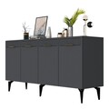 Consola, Olivia, Alvin, 150x80x40 cm, PAL , Antracit