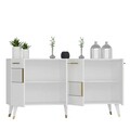Consola, Olivia, Moda, 150x79x40 cm, PAL , Alb/Auriu