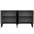 Consola, Olivia, Luna, 150x40x79 cm, PAL , Antracit / Nuc