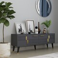 Set mobilier living, Olivia, Moda, PAL , Antracit / Aur