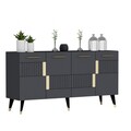 Set mobilier living, Olivia, Moda, PAL , Antracit / Aur