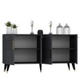 Set mobilier living, Olivia, Moda, PAL , Antracit / Aur