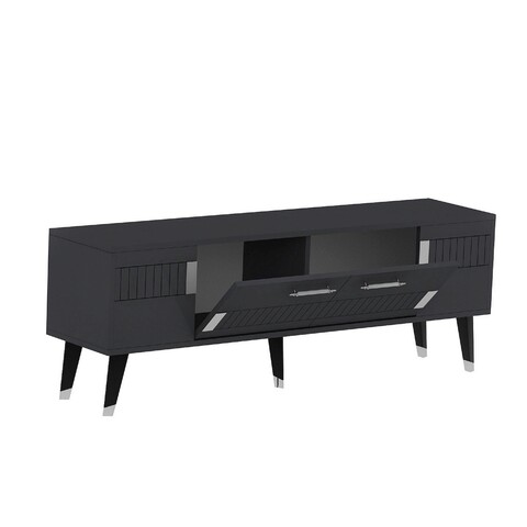 Set mobilier living, Olivia, Moda, PAL , Antracit / Argintiu