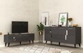 Set mobilier living, Olivia, Moda, PAL , Antracit / Argintiu