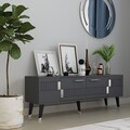 Set mobilier living, Olivia, Moda, PAL , Antracit / Argintiu