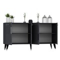 Set mobilier living, Olivia, Moda, PAL , Antracit / Argintiu