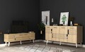 Set mobilier living, Olivia, Moda, PAL , Stejar Safir / Argintiu