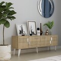 Set mobilier living, Olivia, Moda, PAL , Stejar Safir / Argintiu