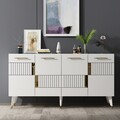 Set mobilier living, Olivia, Moda, PAL , Alb/Auriu