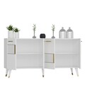 Set mobilier living, Olivia, Moda, PAL , Alb/Auriu