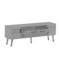 Set mobilier living, Olivia, Moda, PAL , Alb/Auriu