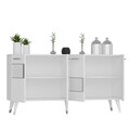 Set mobilier living, Olivia, Moda, PAL , Alb / Argintiu