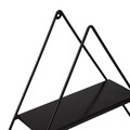 Raft de perete, Puqa Design, Cara, 60x9x70 cm, Metal, Negru