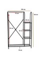 Cuier de perete, Puqa Design, Peter, 105x163x31 cm, Metal, Negru