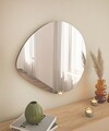 Oglinda decorativa, Siam, Besso, 60x60x2 cm, MDF , Negru