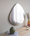Oglinda decorativa, Siam, Besso, 60x60x2 cm, MDF , Negru