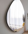 Oglinda decorativa, Siam, Besso, 60x60x2 cm, MDF , Negru