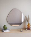 Oglinda decorativa, Siam, Besso, 60x60x2 cm, MDF , Negru