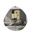 Oglinda decorativa, Siam, Besso, 60x60x2 cm, MDF , Negru