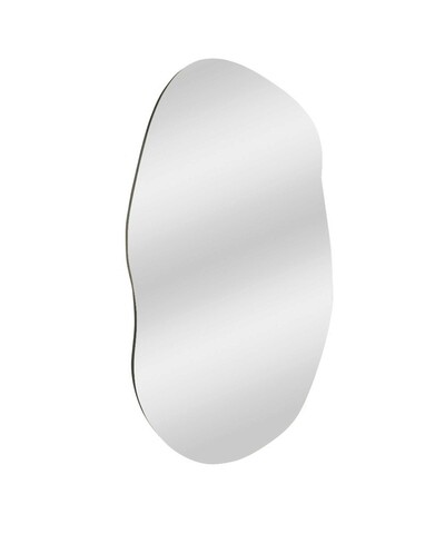 Oglinda decorativa, Siam, Lossa, 52x89x2 cm, MDF , Negru
