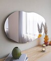 Oglinda decorativa, Siam, Lossa, 52x89x2 cm, MDF , Negru