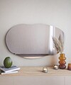 Oglinda decorativa, Siam, Lossa, 52x89x2 cm, MDF , Negru