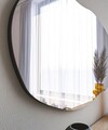 Oglinda decorativa, Siam, Lossa, 52x89x2 cm, MDF , Negru