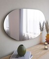 Oglinda decorativa, Siam, Vanomi, 52x89x2 cm, MDF , Negru