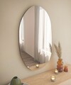 Oglinda decorativa, Siam, Vanomi, 52x89x2 cm, MDF , Negru