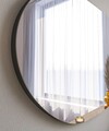 Oglinda decorativa, Siam, Vanomi, 52x89x2 cm, MDF , Negru