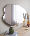 Oglinda decorativa, Siam, Ohho, 60x85x2 cm, MDF , Negru