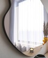 Oglinda decorativa, Siam, Ohho, 60x85x2 cm, MDF , Negru