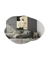 Oglinda decorativa, Siam, Ohho, 60x85x2 cm, MDF , Negru