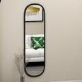 Oglinda decorativa, Siam, Magnum, 40x120x2 cm, MDF , Negru