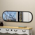 Oglinda decorativa, Siam, Magnum, 40x120x2 cm, MDF , Negru