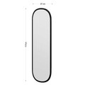 Oglinda decorativa, Siam, Magnum, 40x120x2 cm, MDF , Negru