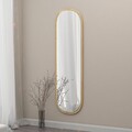 Oglinda decorativa, Siam, Magnum, 40x120x2 cm, MDF , Natural