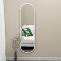 Oglinda decorativa, Siam, Magnum, 40x120x2 cm, MDF , Alb